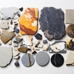 mixed stone remnant backsplash