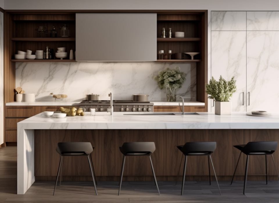 Marble countertops for cozy spaces
