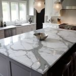 white marble countertop