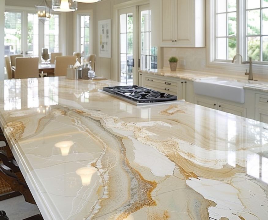 quartzite countertop installation
